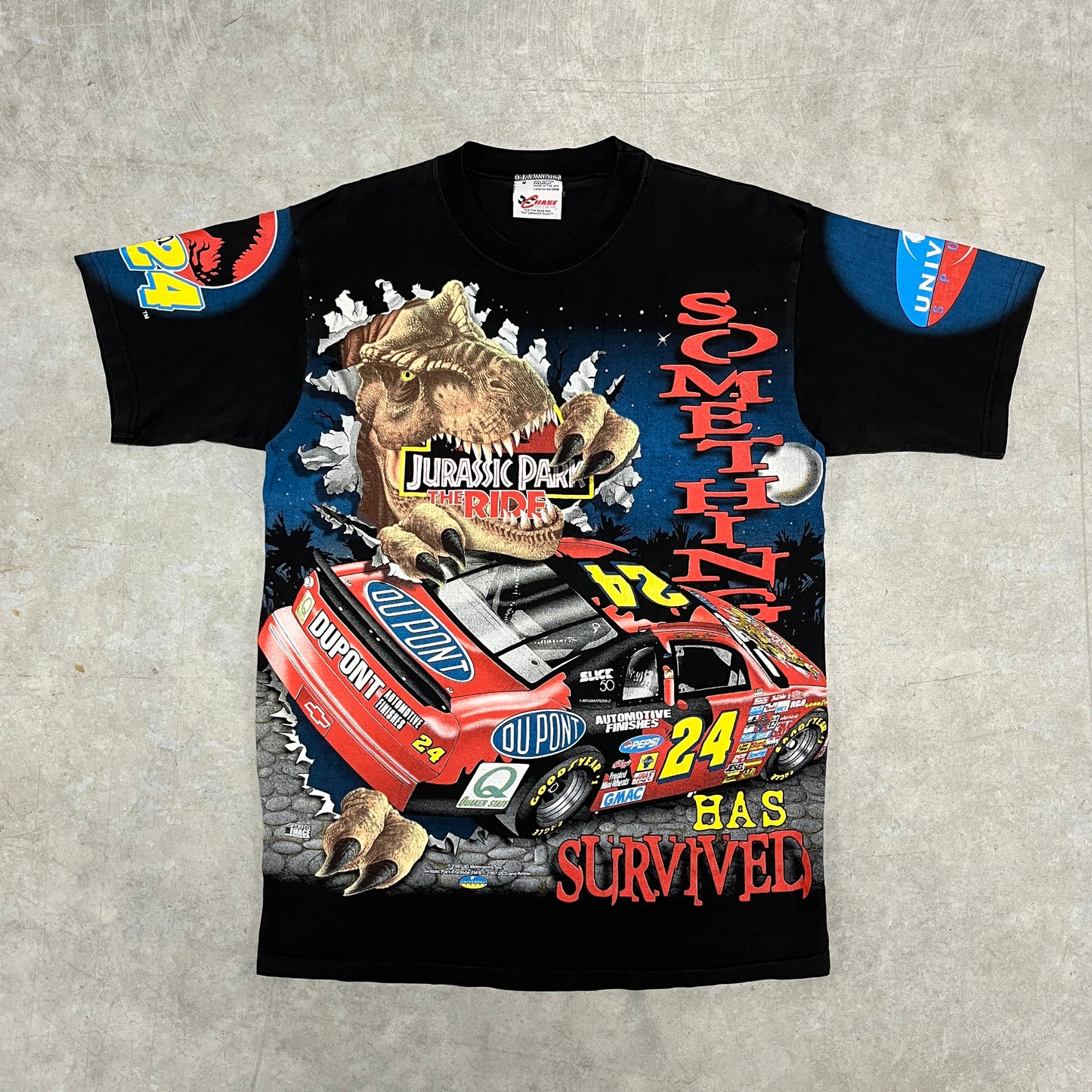(L) Vintage Jurassic Park Nascar All Over Print Shirt