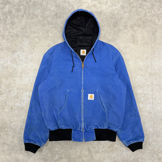 (M) 90s Carhartt Active Jacket Faded Royal Blue JR149