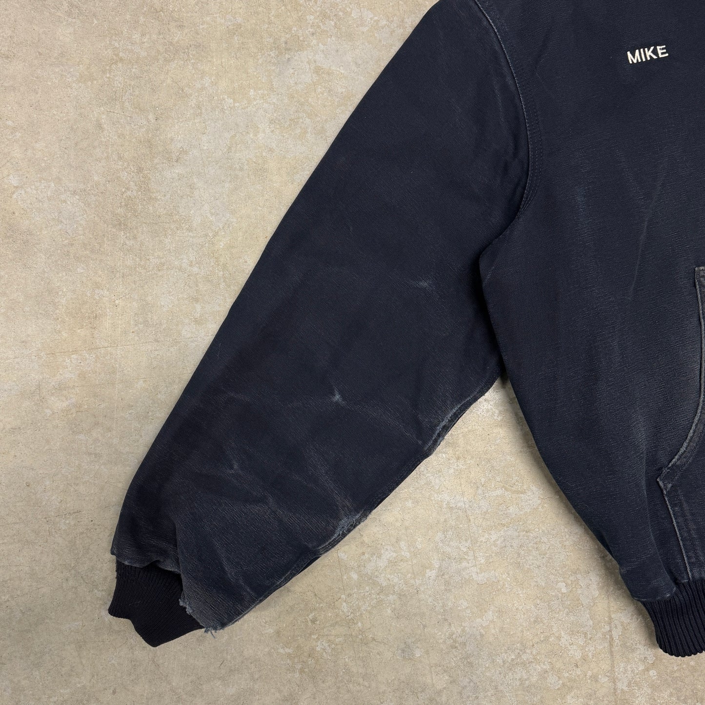(L) Faded & Distressed Carhartt Active Jacket Blue
