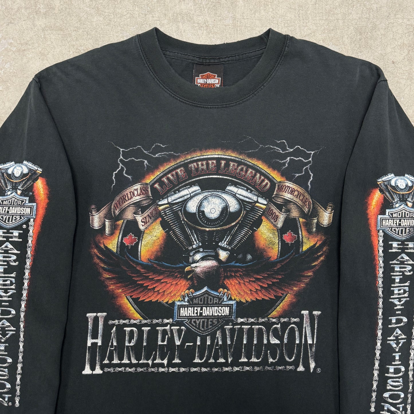 (M) Vintage Harley Davidson Peterborough Longsleeve
