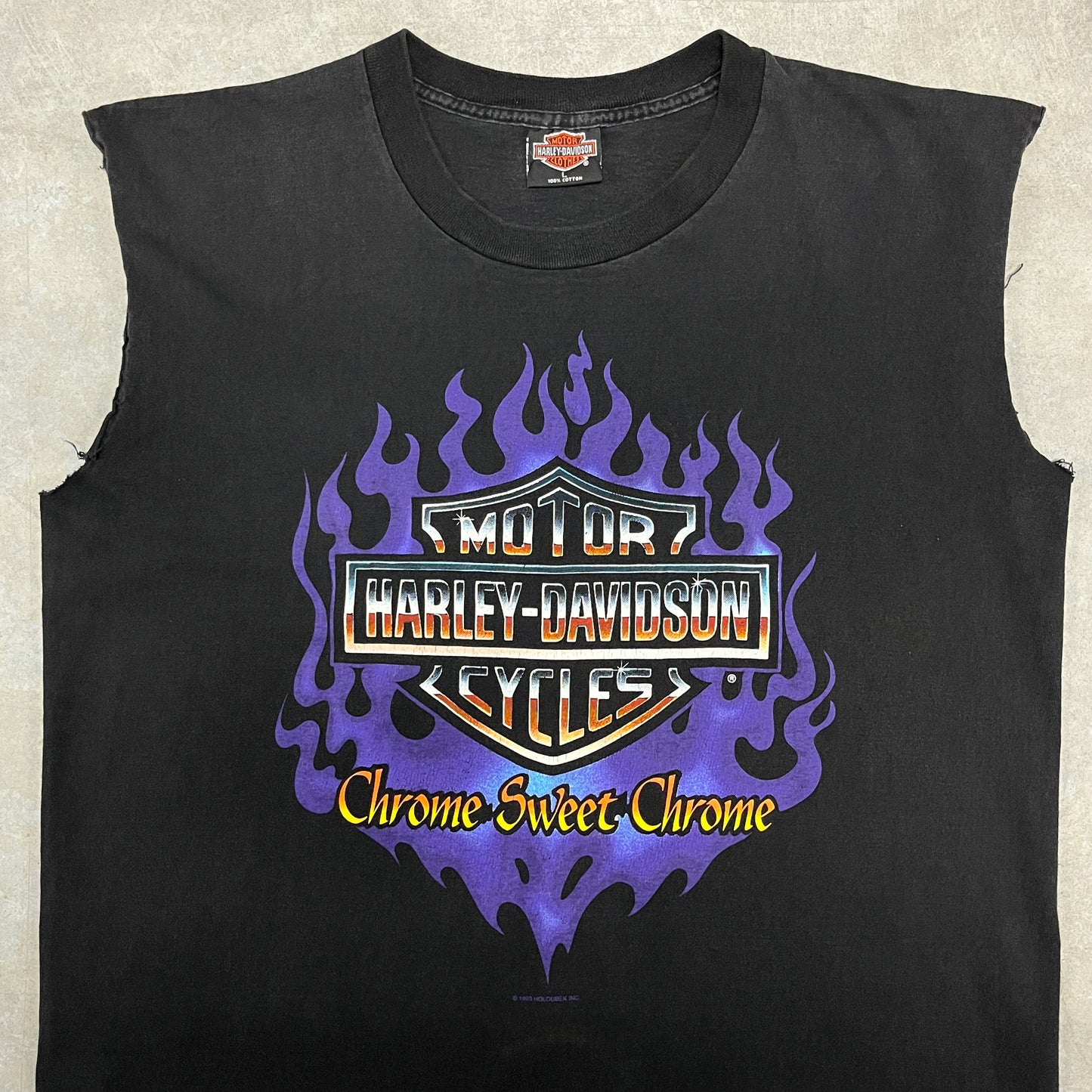 (L/XL) 1993 Harley Davidson Chrome Sweet Chrome Shirt