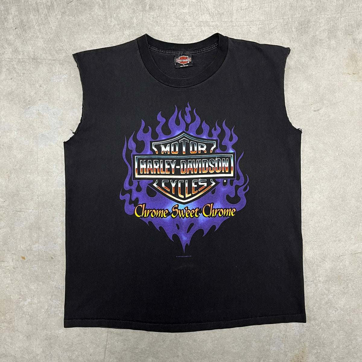 L/XL) 1993 Harley Davidson Chrome Sweet Chrome Shirt – Backboard 