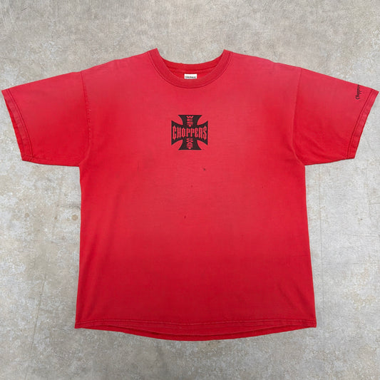 (XL) Vintage West Coast Choppers Shirt Faded Red
