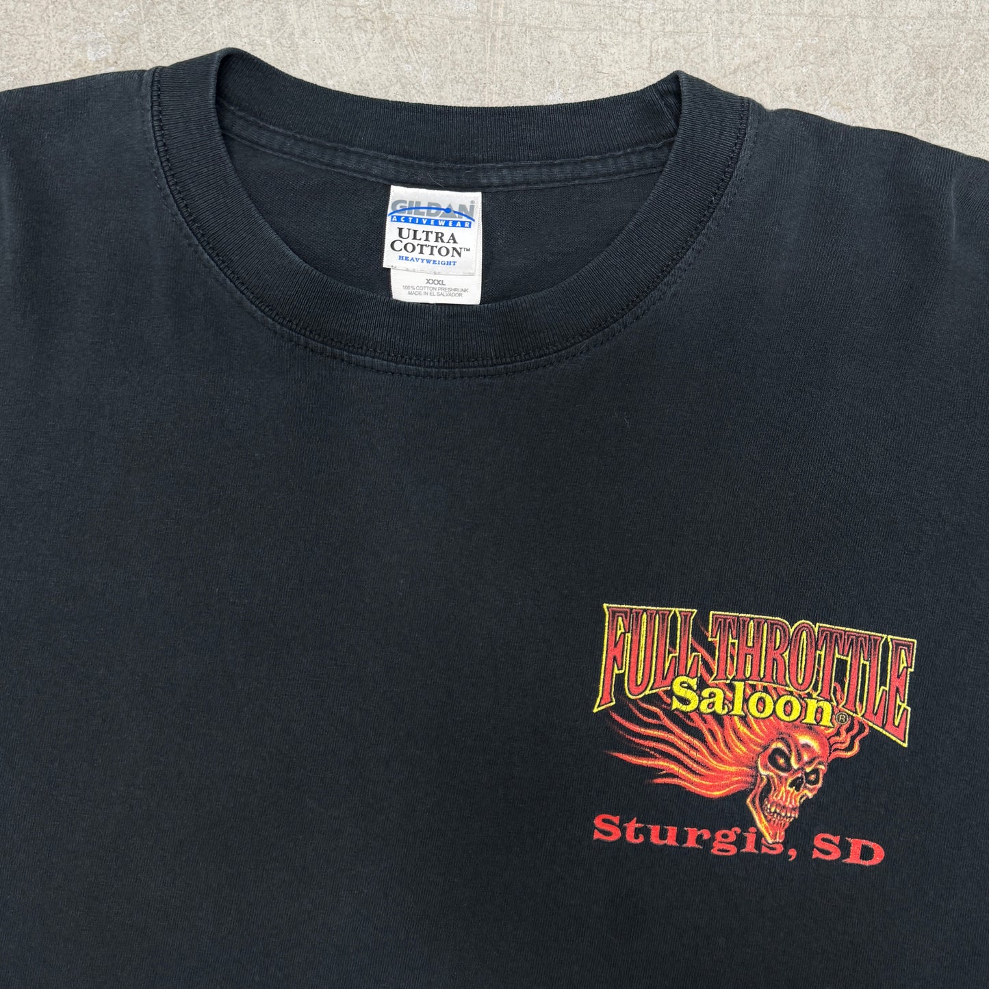 (3XL) 2006 Full Throttle Saloon Flame Skull Longsleeve