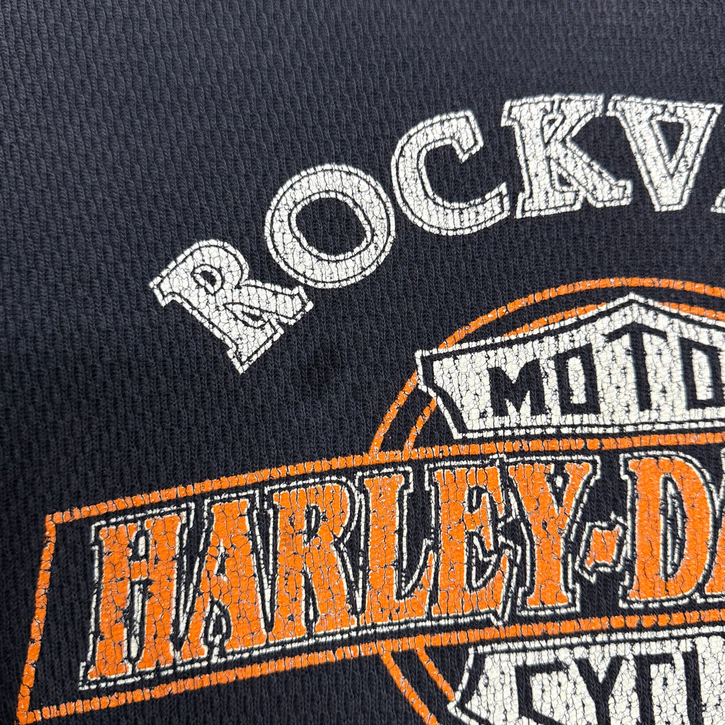 (M/L) 90s Harley Davidson Flame Sleeve Thermal
