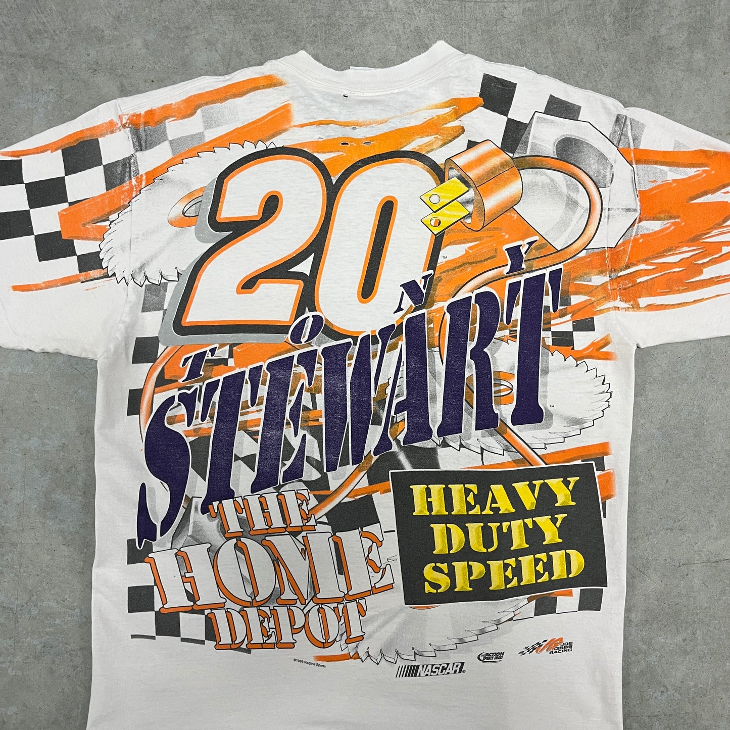 (L) Vintage Tony Stewart Nascar All Over Print Shirt