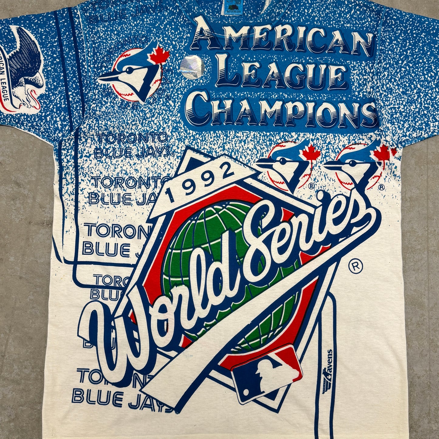(XL) 1992 Toronto Blue Jays All Over Print Shirt Deadstock