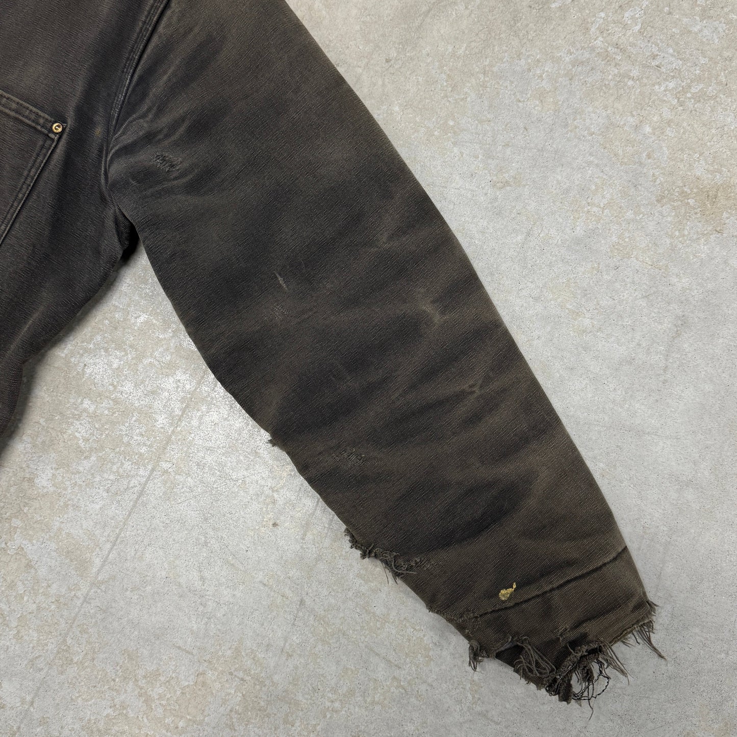 (L) Vintage Carhartt Chore Jacket Faded Black