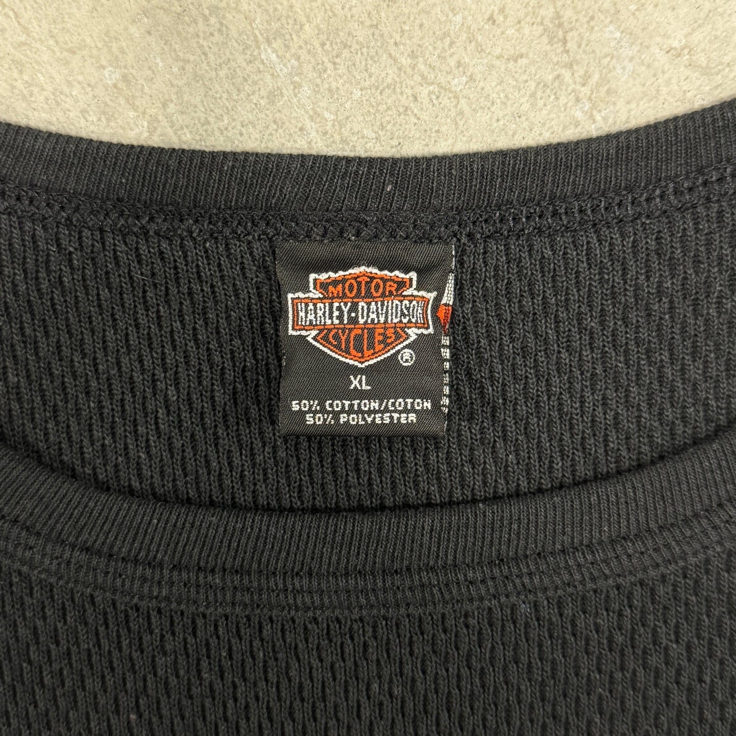 (L) 90s Harley Davidson Flame Thermal Longsleeve