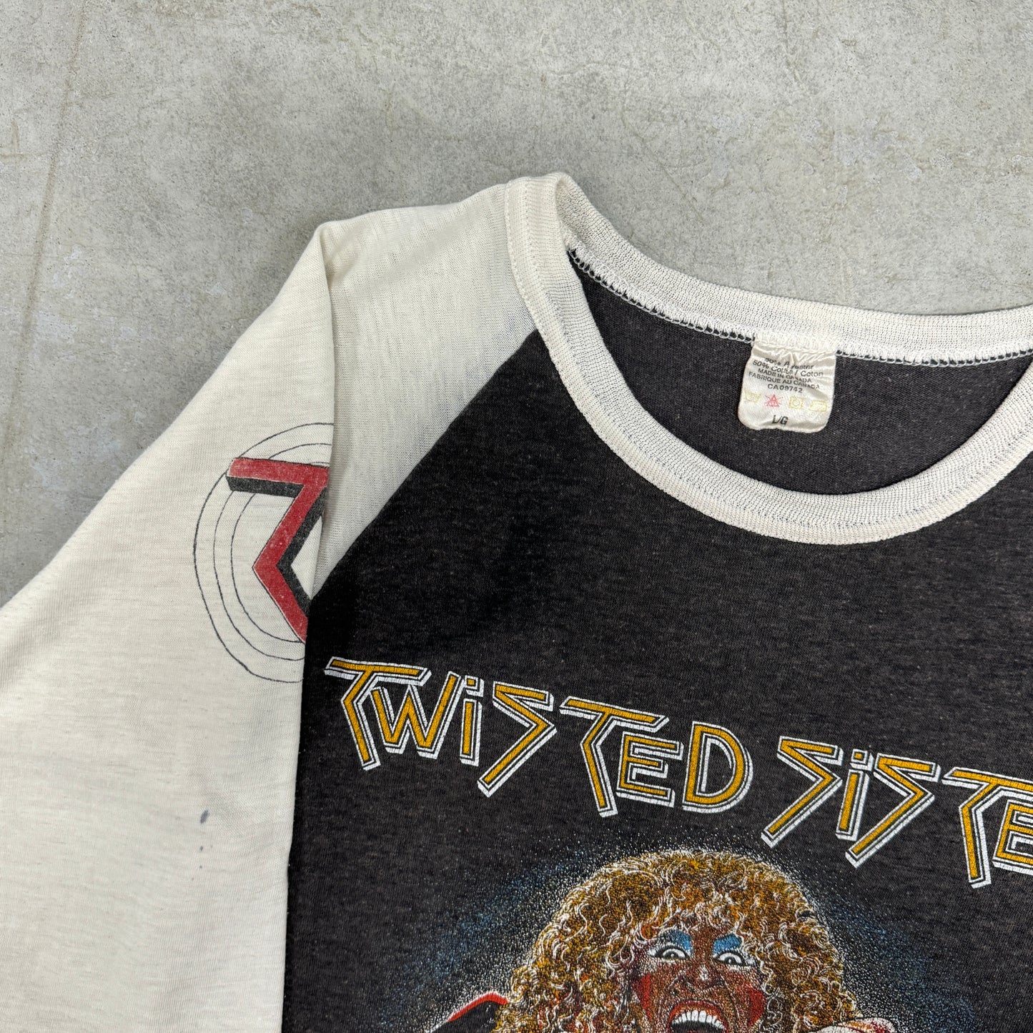 (S/M) 80s Twisted Sister Raglan Shirt