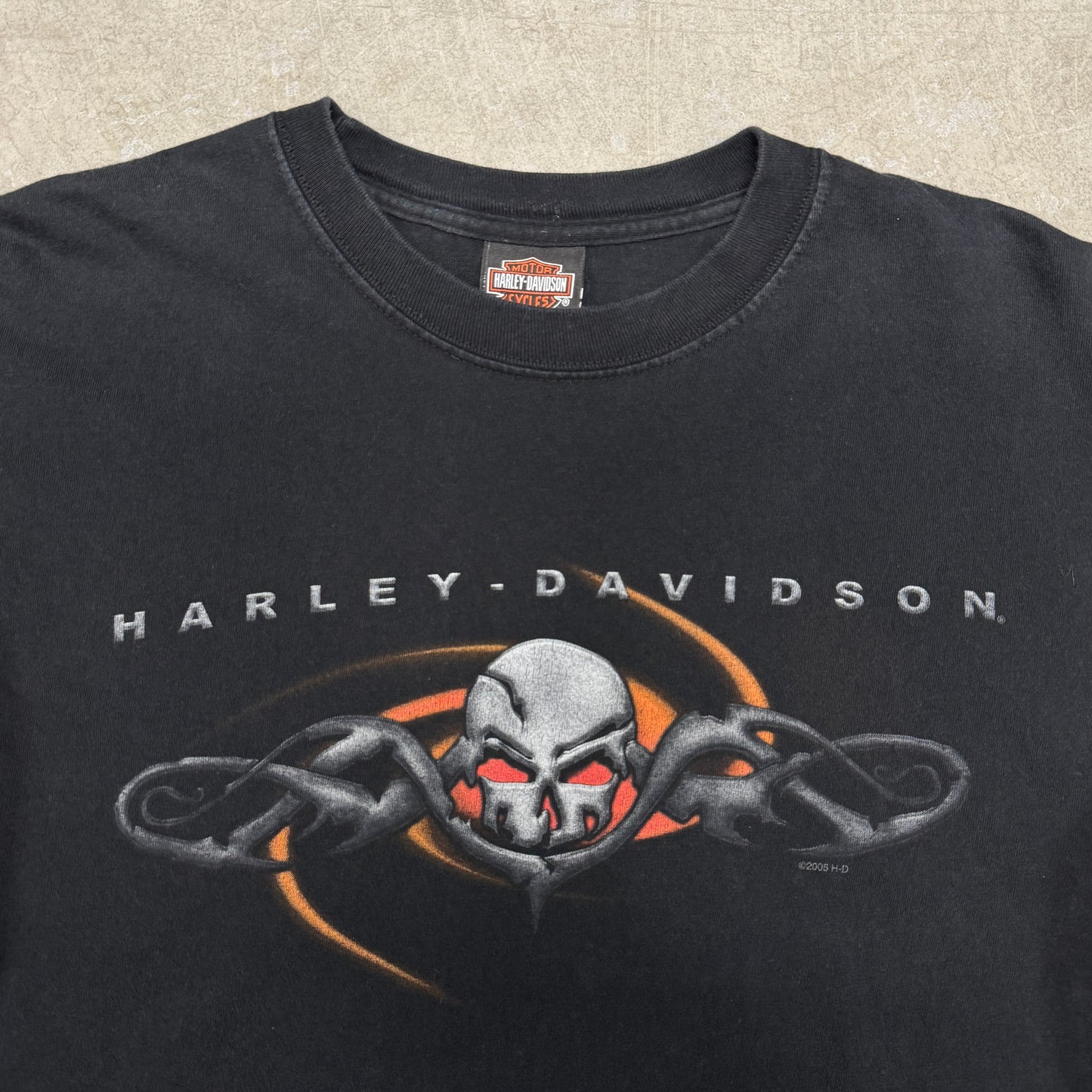 (XL) 2005 Harley Davidson Skull Longsleeve