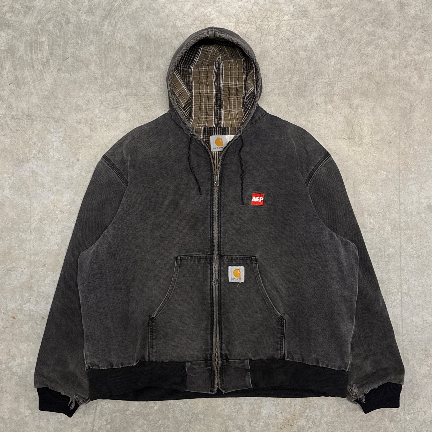(XL) 90s Carhartt Active Jacket Faded Black J05 BLK